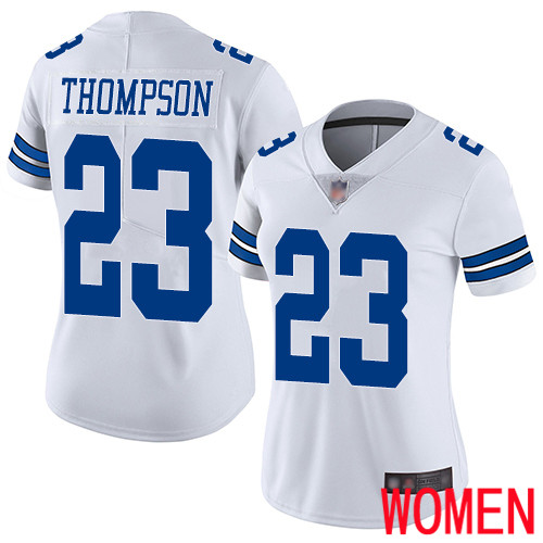 Women Dallas Cowboys Limited White Darian Thompson Road #23 Vapor Untouchable NFL Jersey->women nfl jersey->Women Jersey